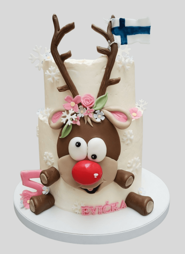 Graceful Reindeer Cake