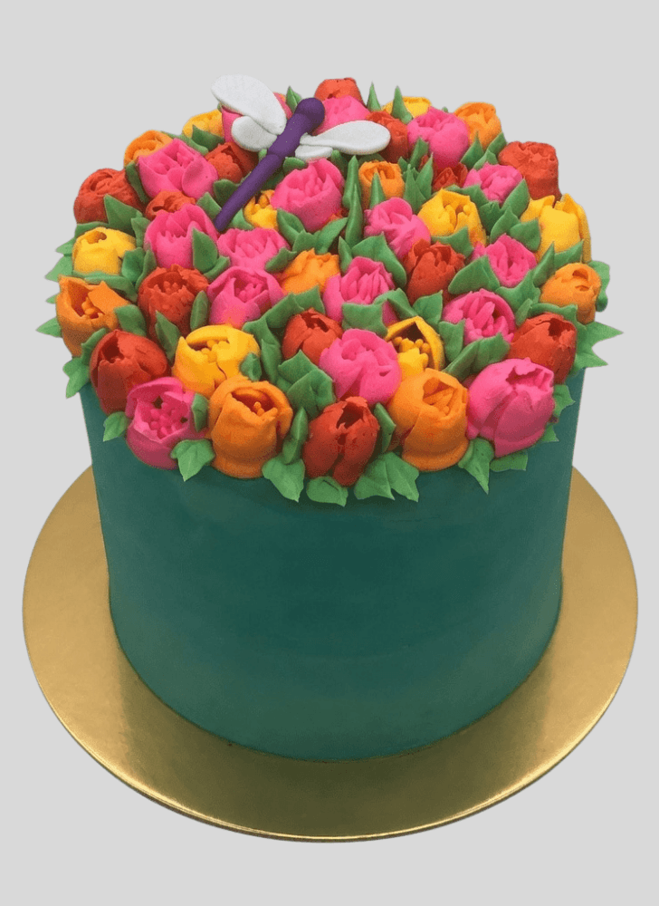 Elegant Dragonfly Cake