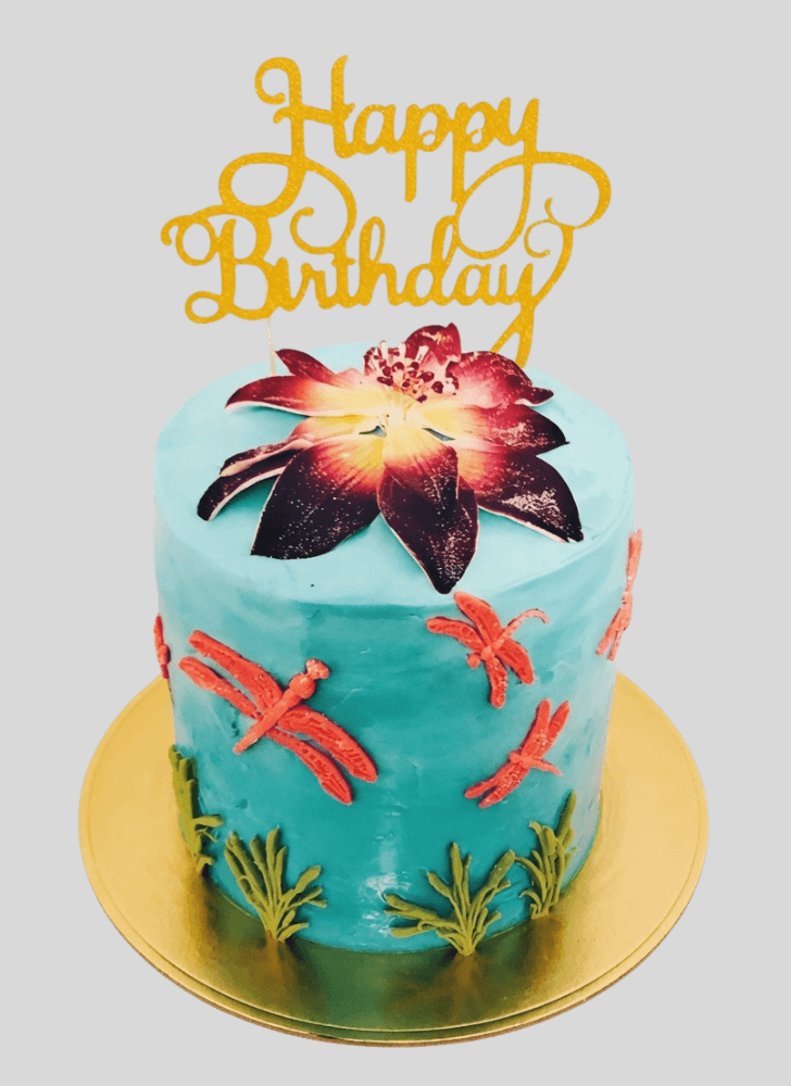 Enthralling Dragonfly Cake