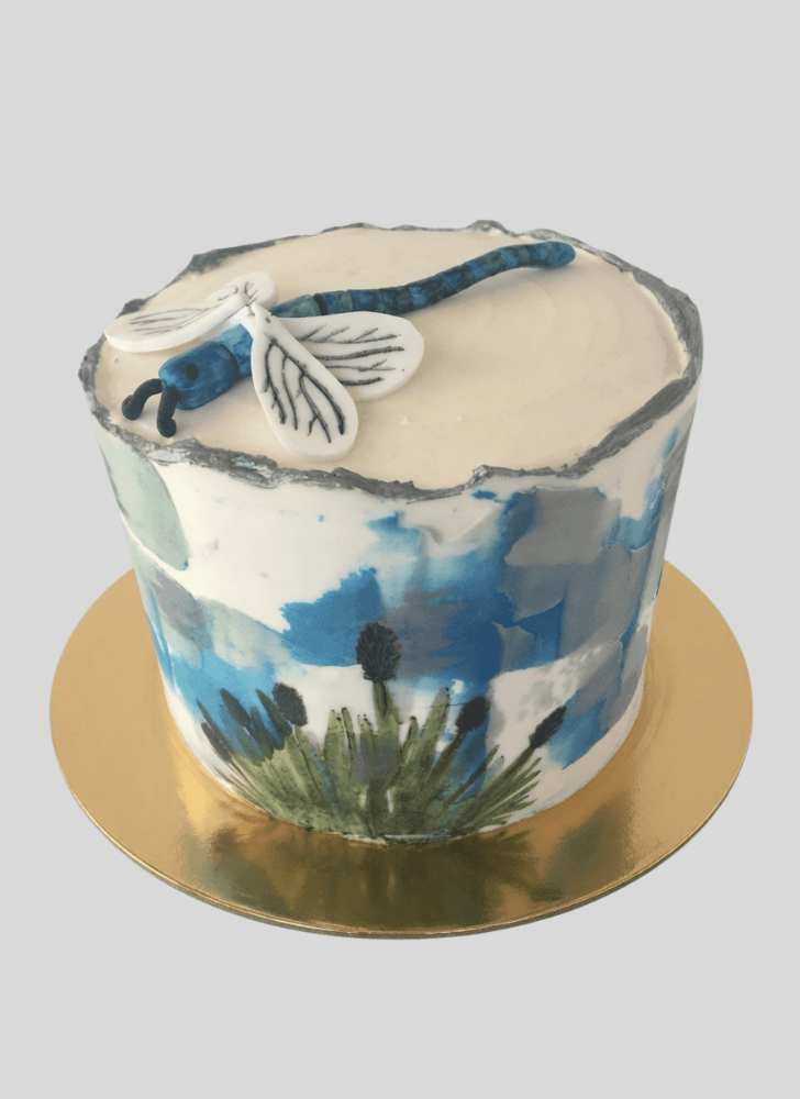 Fascinating Dragonfly Cake