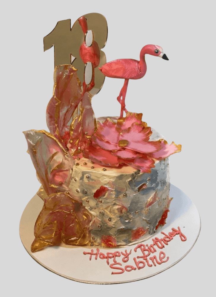 Classy Flamingo Cake