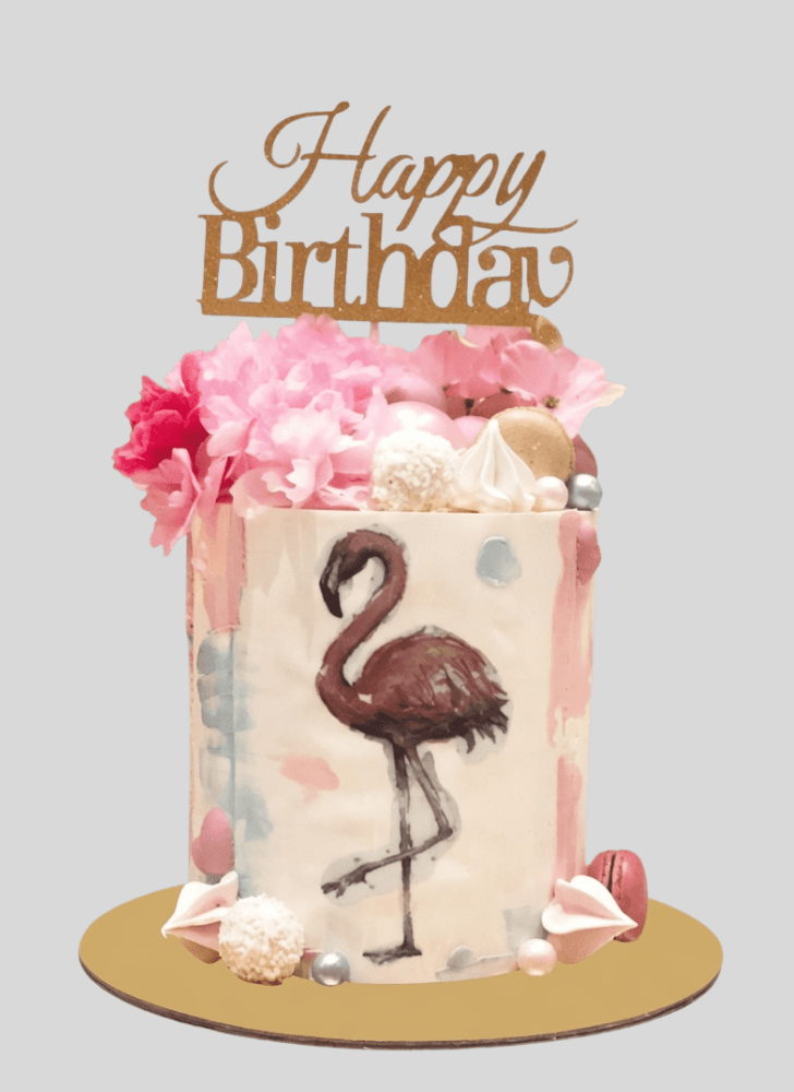 Comely Flamingo Cake