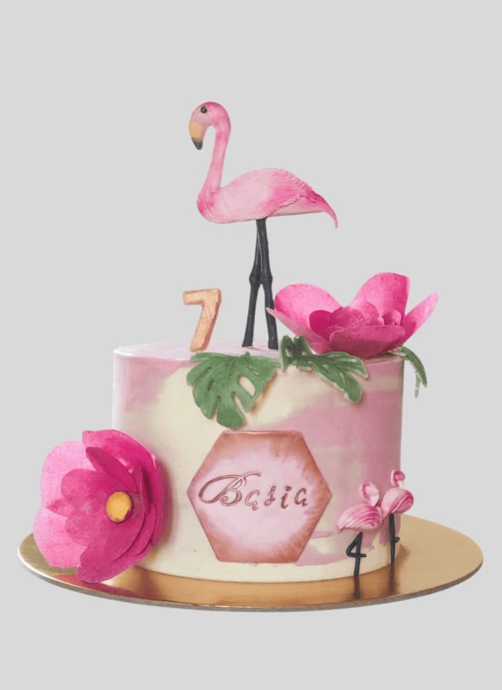 Elegant Flamingo Cake