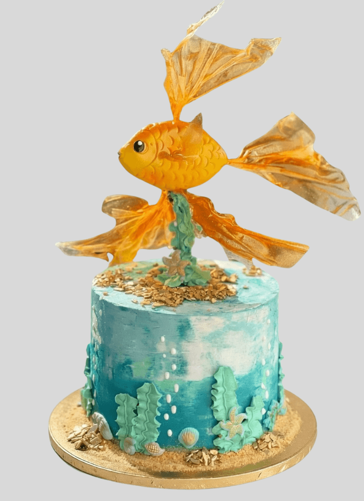 Handsome Goldfish Cake