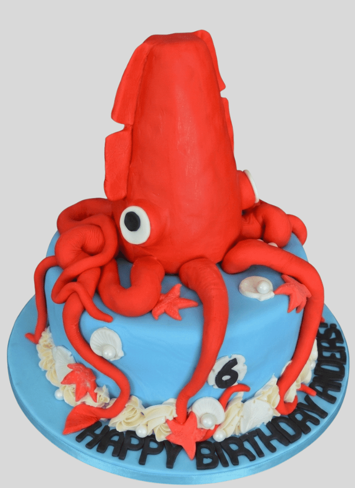 Admirable Squid Cake Design