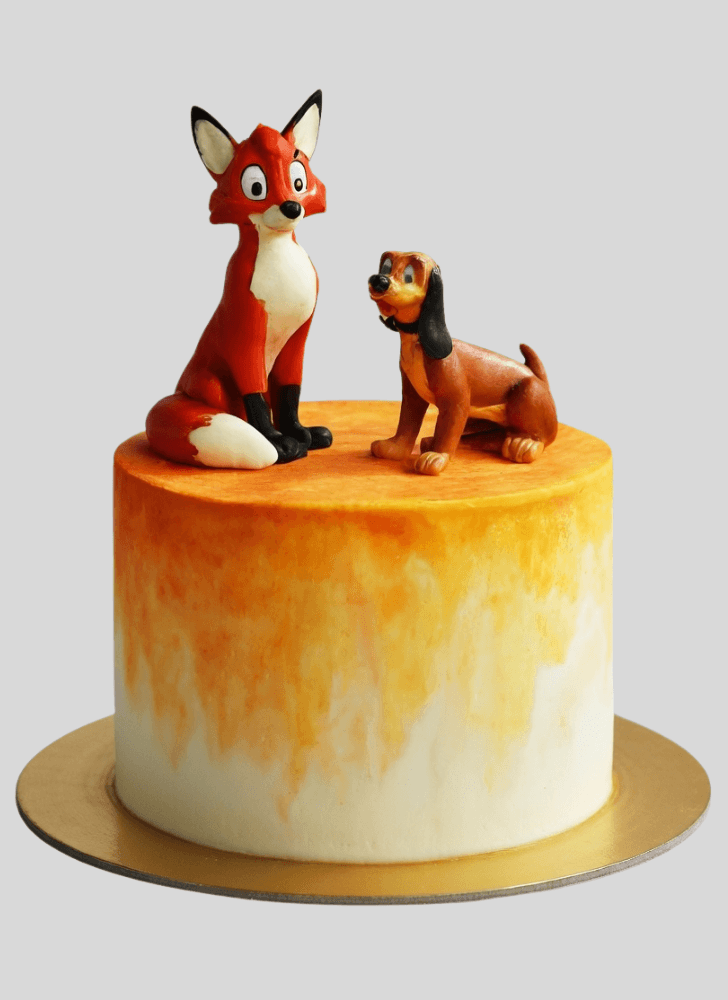 Cute The Fox and the Hound Cake