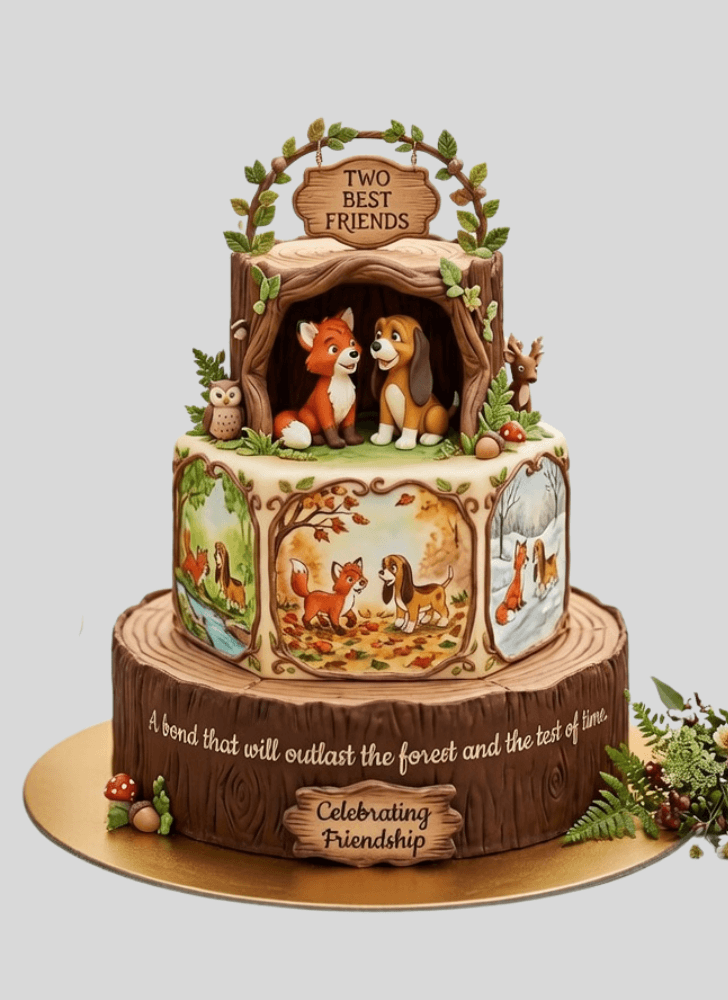 Delicate The Fox and the Hound Cake
