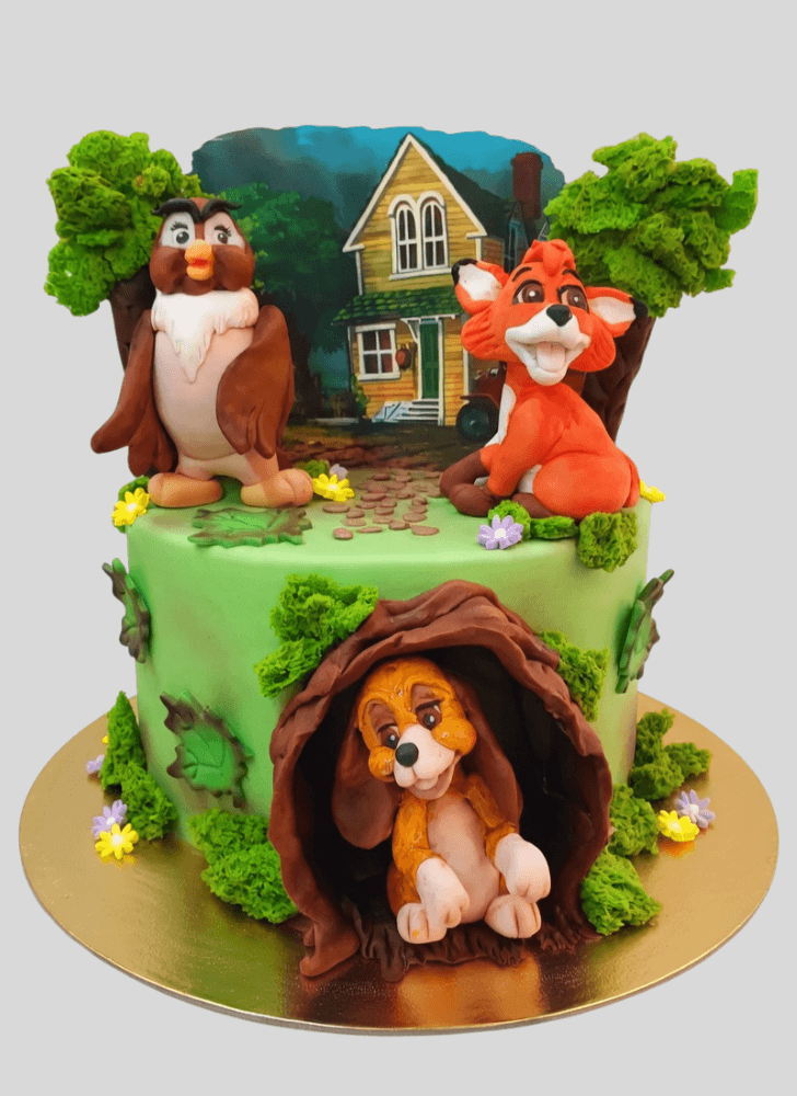 Elegant The Fox and the Hound Cake