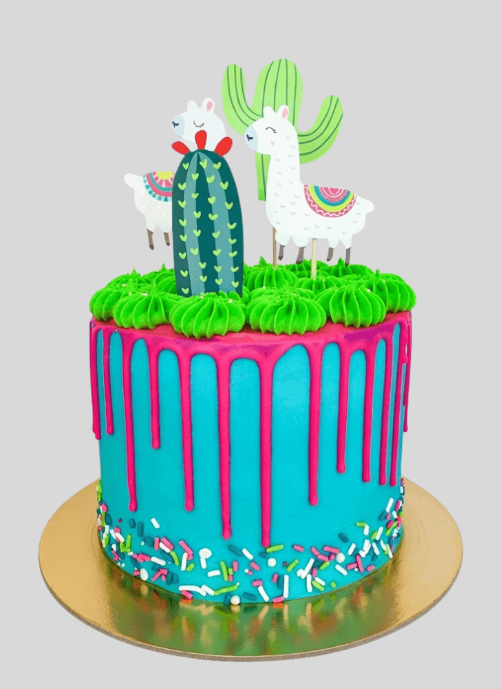 Enticing Alpaca Cake