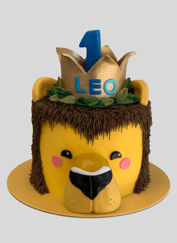 Admirable Lion Cub Cake Design
