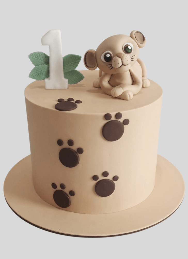 Adorable Lion Cub Cake