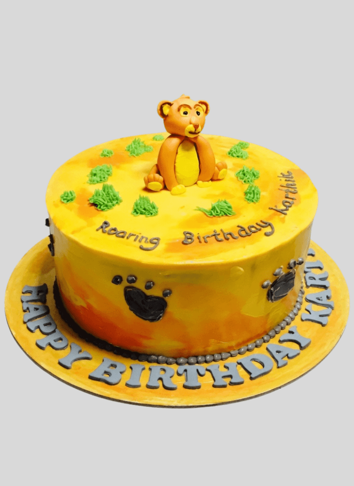Captivating Lion Cub Cake