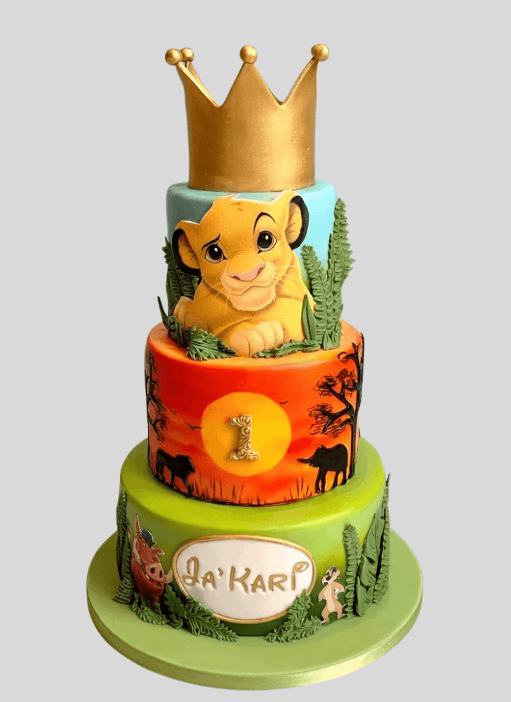 Charming Lion Cub Cake