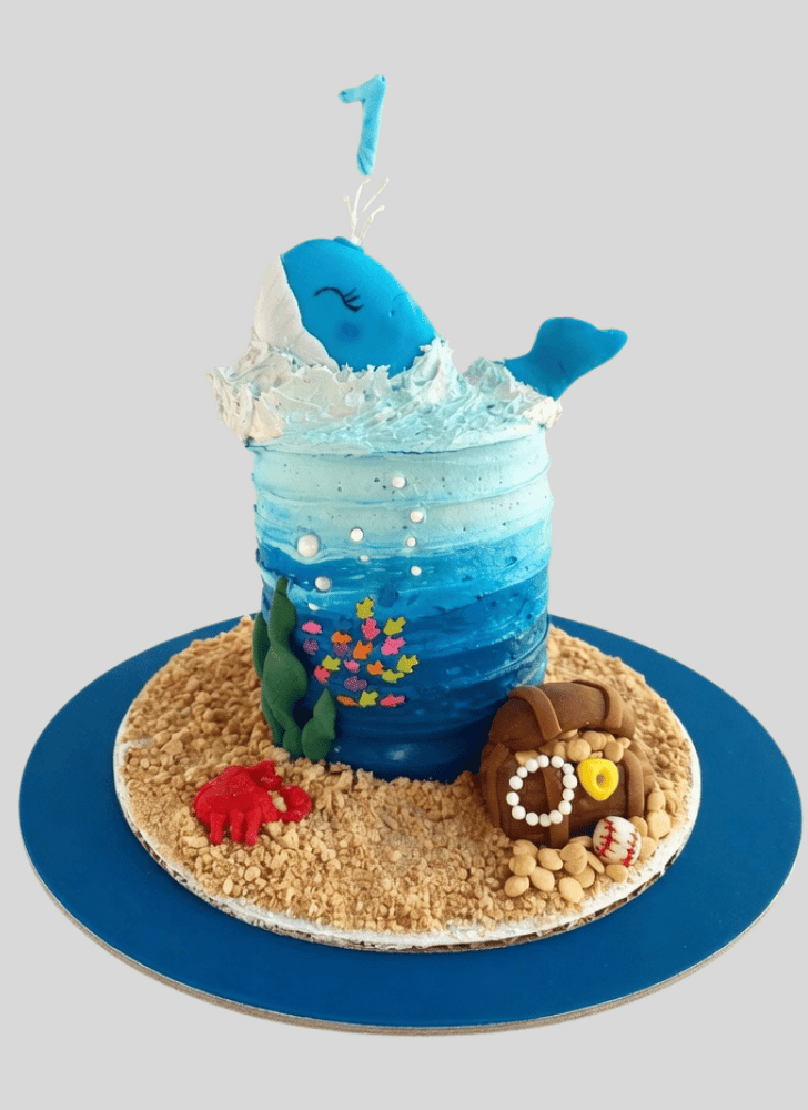 Charming Whale Cake