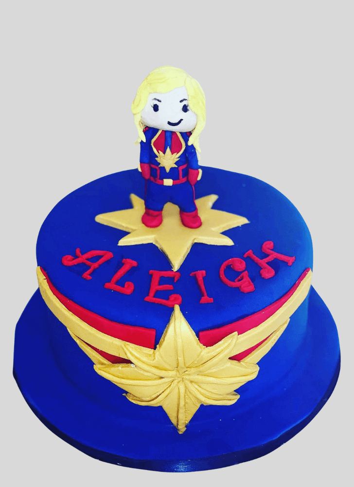 Adorable Captain Marvel Cake