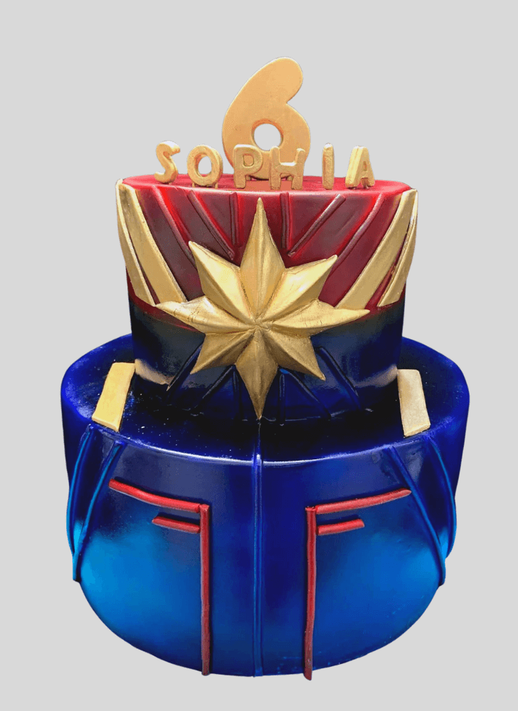 Alluring Captain Marvel Cake