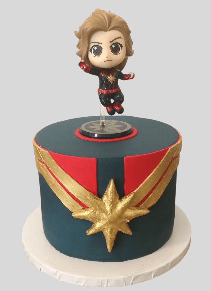 Appealing Captain Marvel Cake