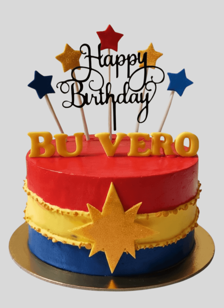 Fine Captain Marvel Cake