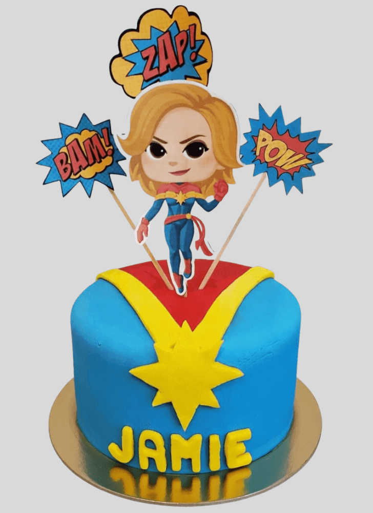 Graceful Captain Marvel Cake