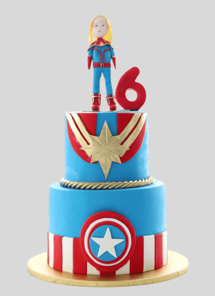 Handsome Captain Marvel Cake