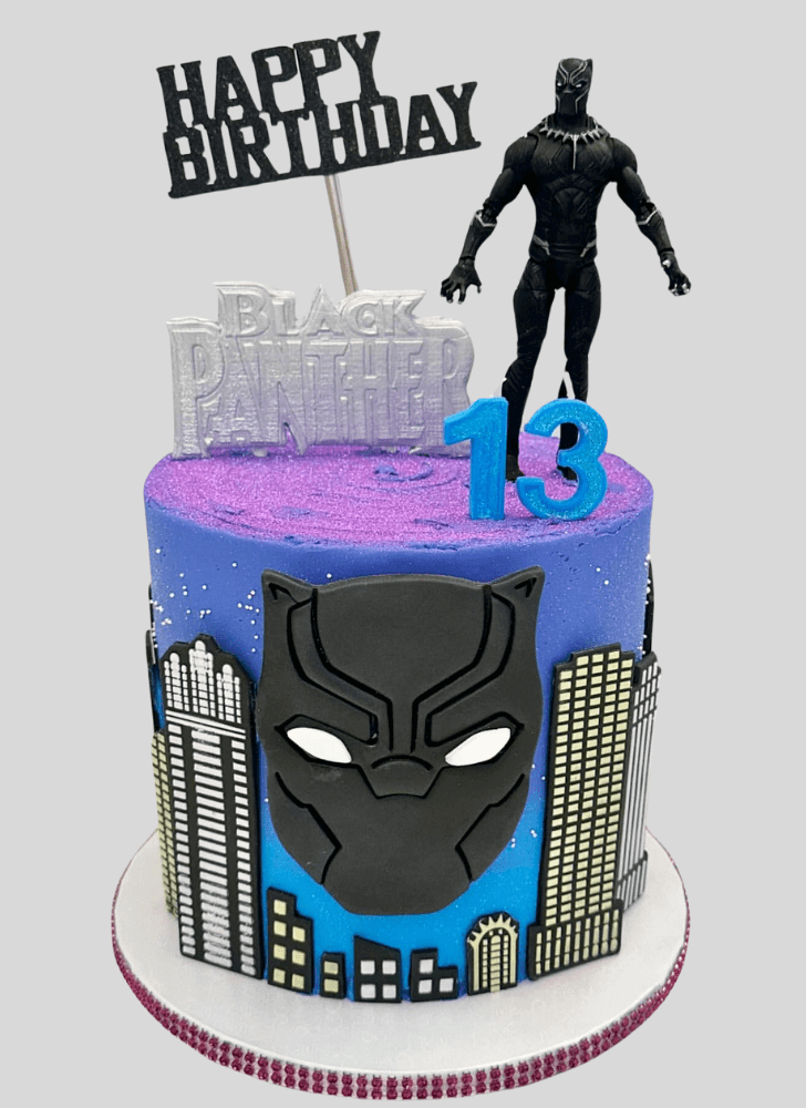 Admirable Black Panther Cake Design