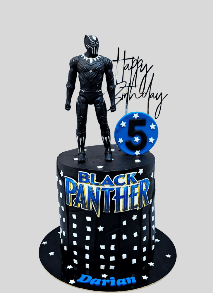 Appealing Black Panther Cake