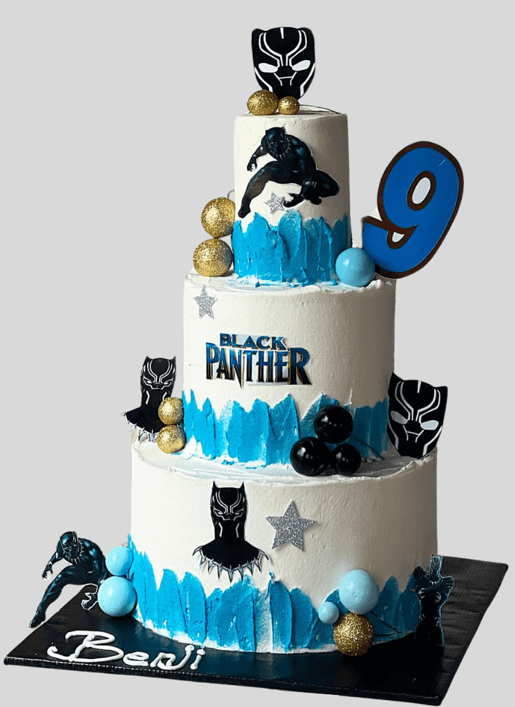 Captivating Black Panther Cake