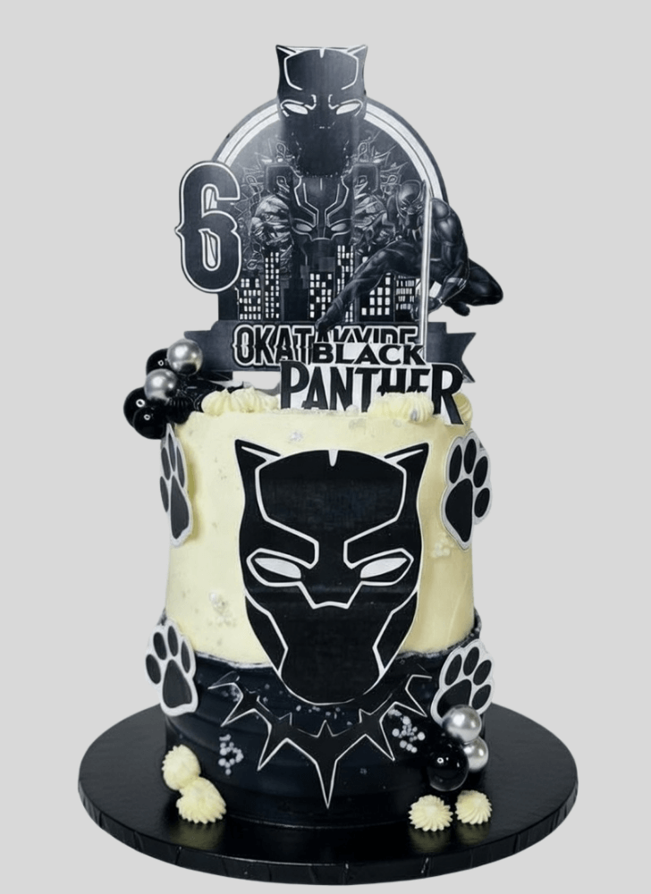 Enticing Black Panther Cake