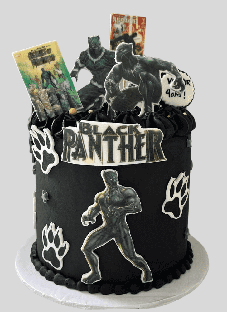 Handsome Black Panther Cake