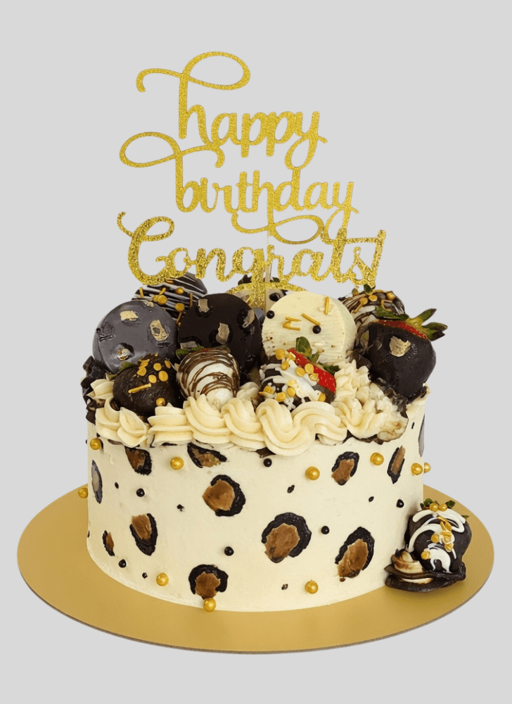 Enthralling Cheetah Cake