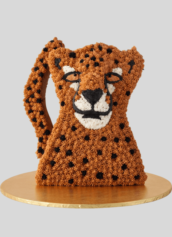 Lovely Cheetah Cake Design