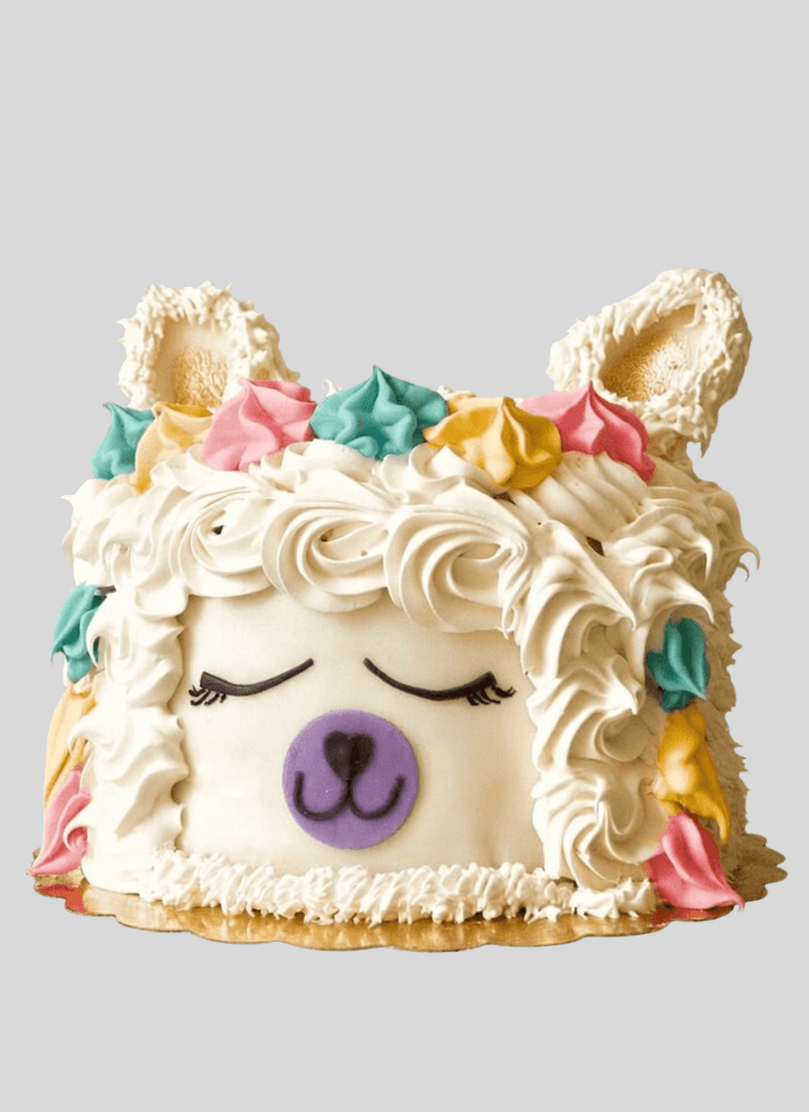 Adorable Llama Cake