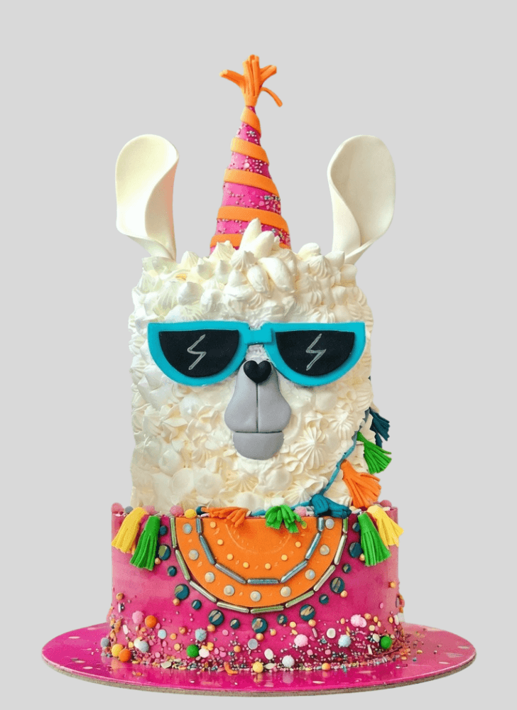 Charming Llama Cake