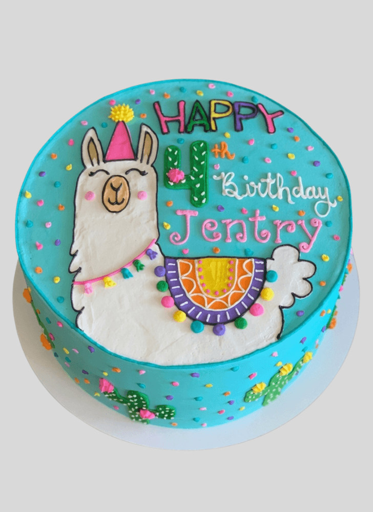 Enthralling Llama Cake