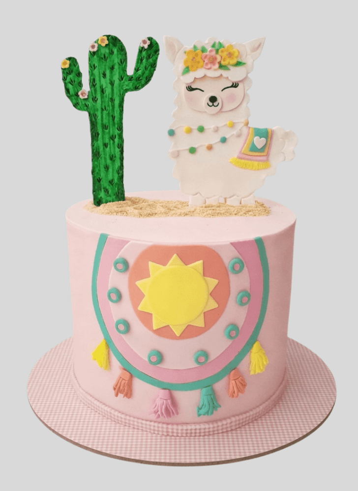 Pretty Llama Cake