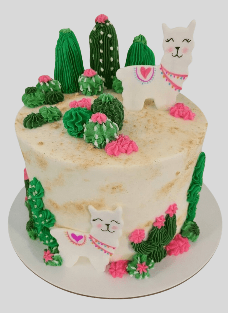 Resplendent Llama Cake