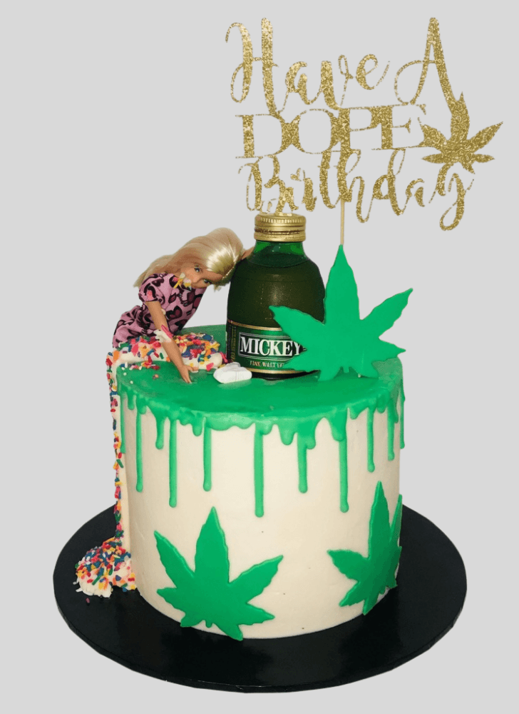 Lovely Marijuana Cake Design
