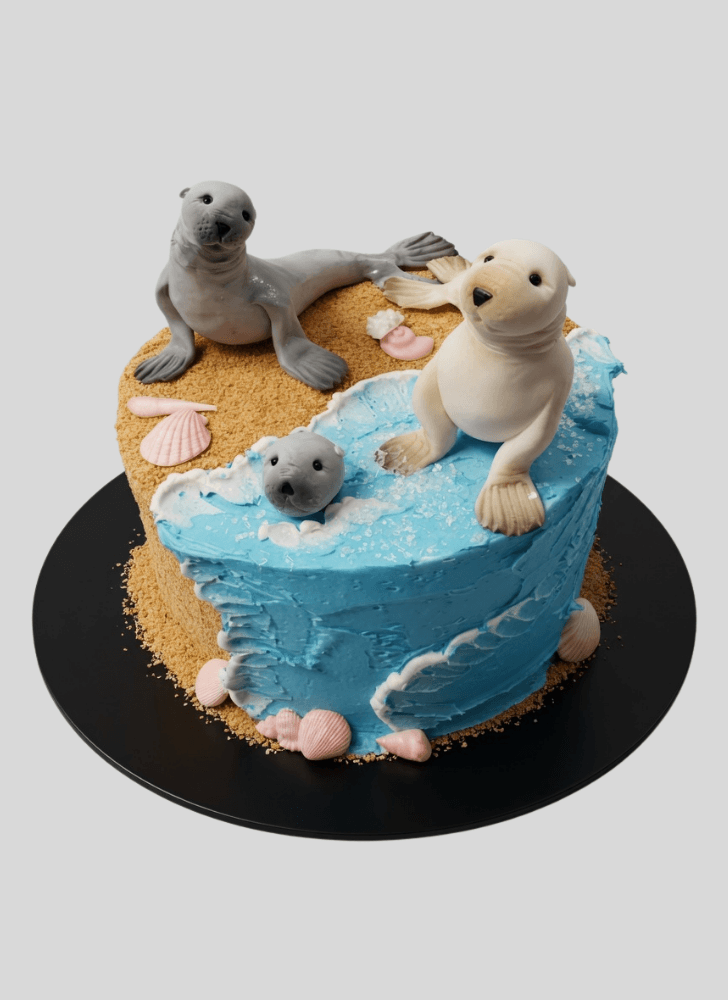 Captivating Seals Cake