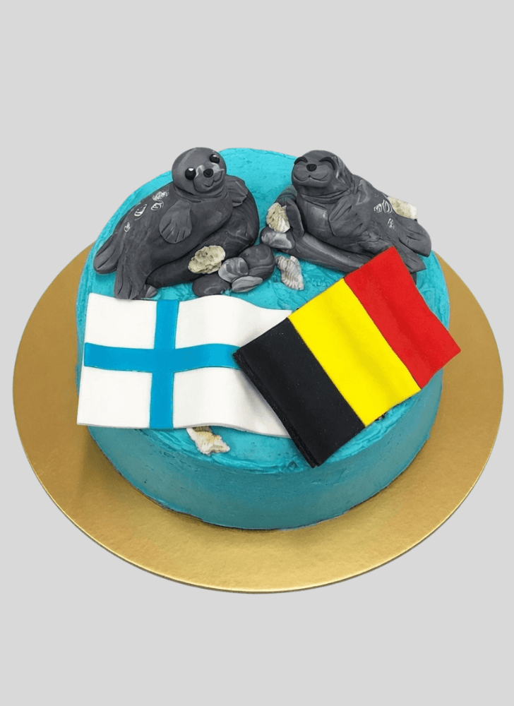 Elegant Seals Cake