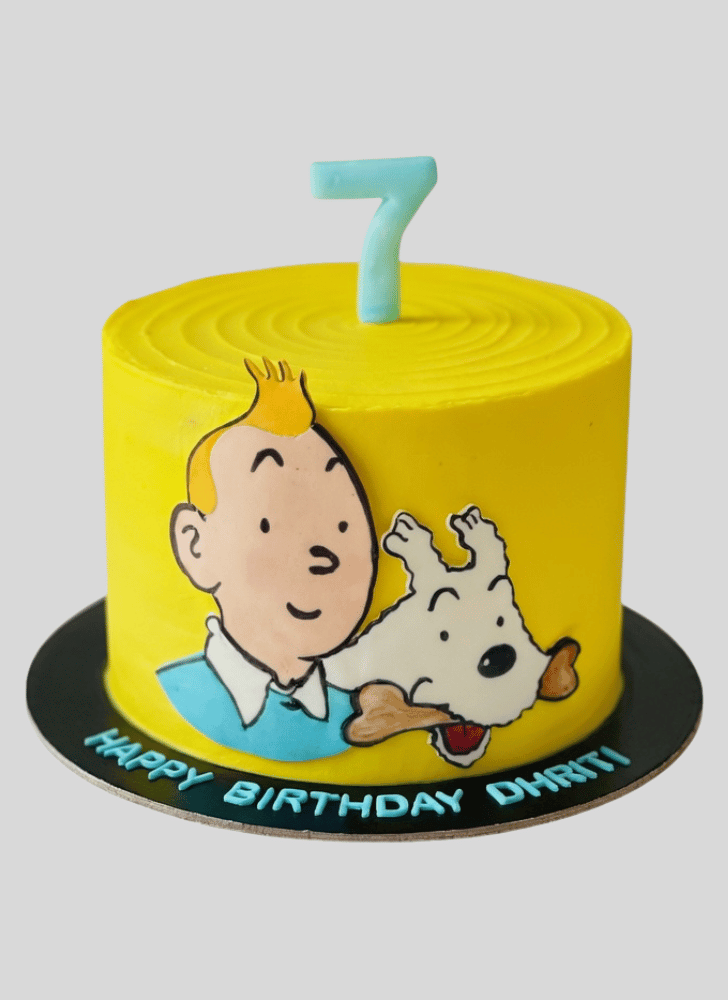 Admirable Tintin Cake Design