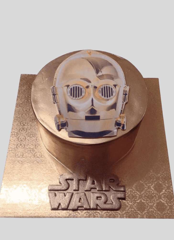 Charming C-3PO Cake