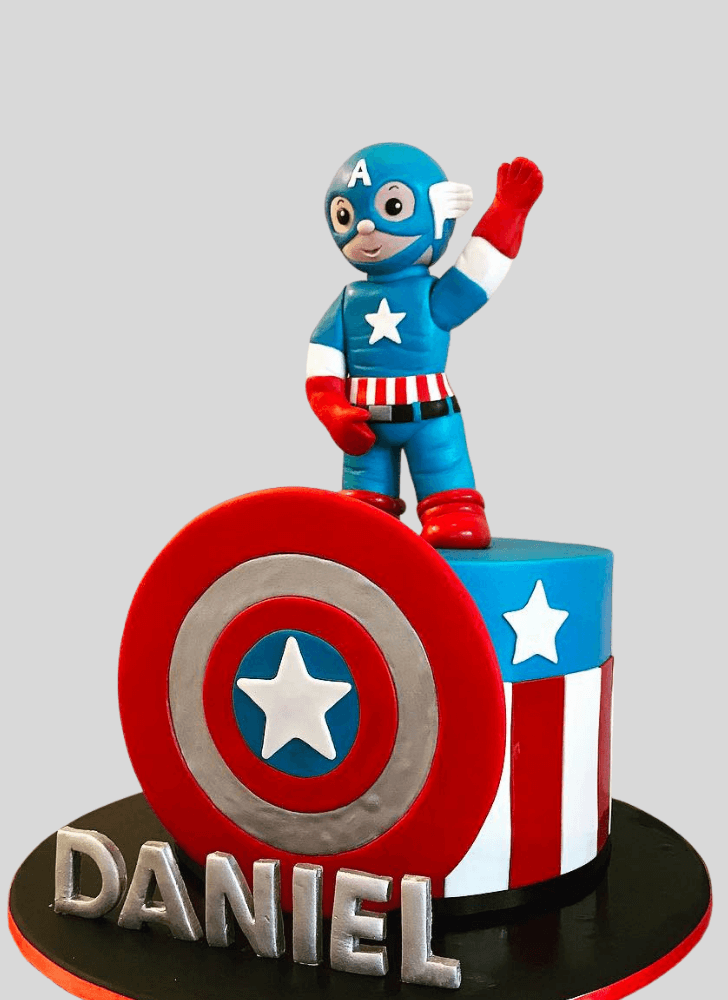 Adorable Captain America Cake