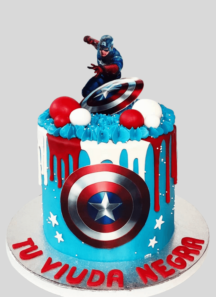 Alluring Captain America Cake