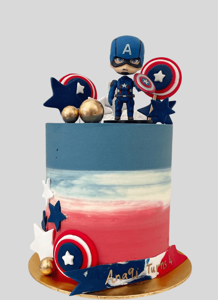 Angelic Captain America Cake