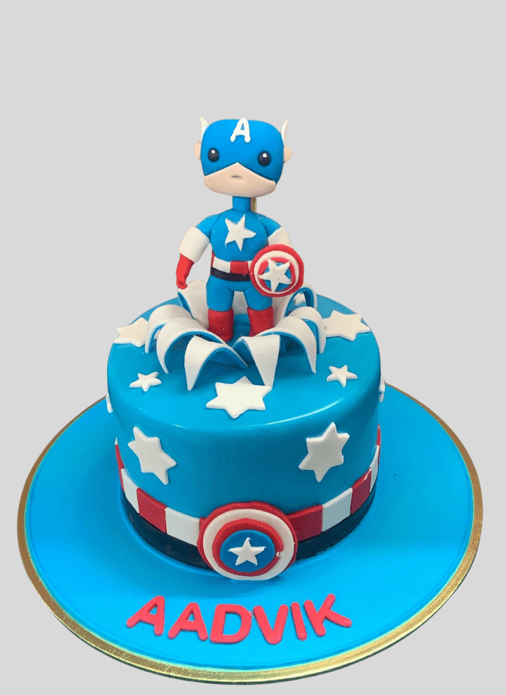 Appealing Captain America Cake