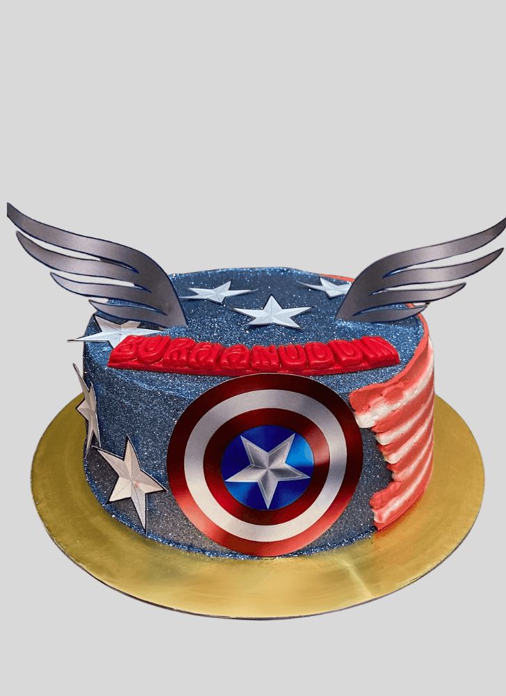 Charming Captain America Cake