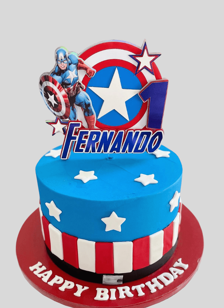 Cute Captain America Cake