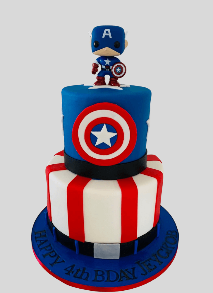 Excellent Captain America Cake