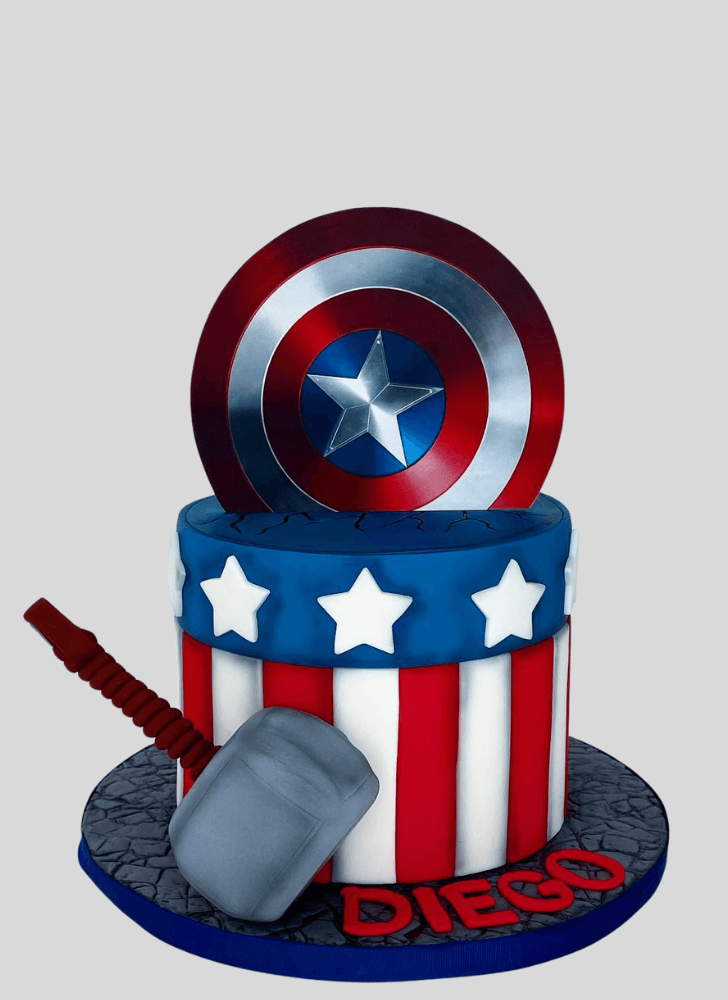 Fine Captain America Cake
