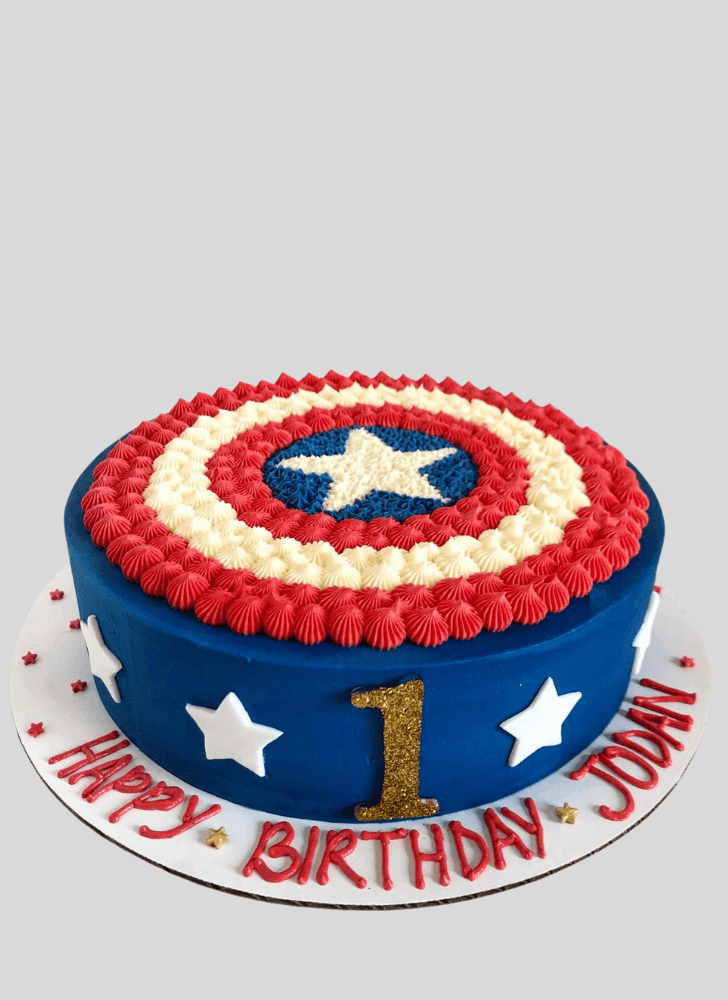 Good Looking Captain America Cake